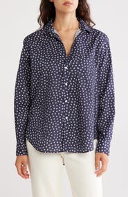 Frank & Eileen Eileen Star Print Relaxed Button-Up Shirt