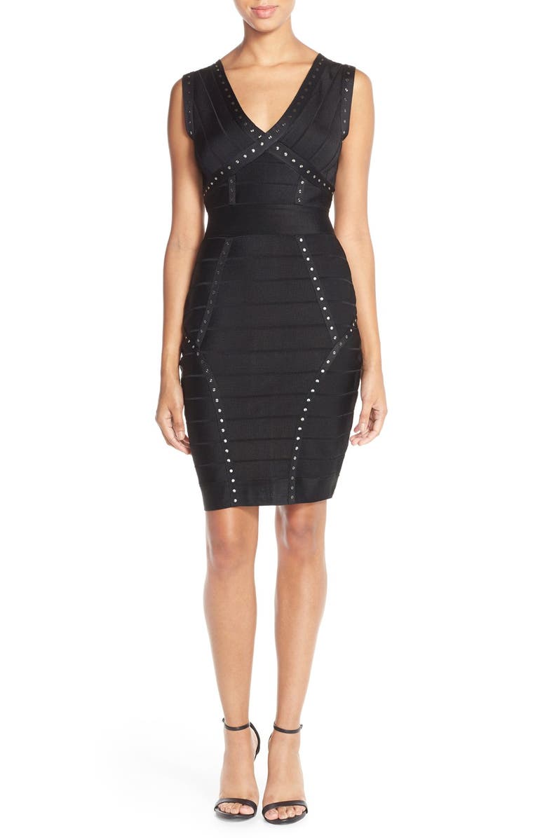 French Connection Embellished Bandage Dress, Main, color, 