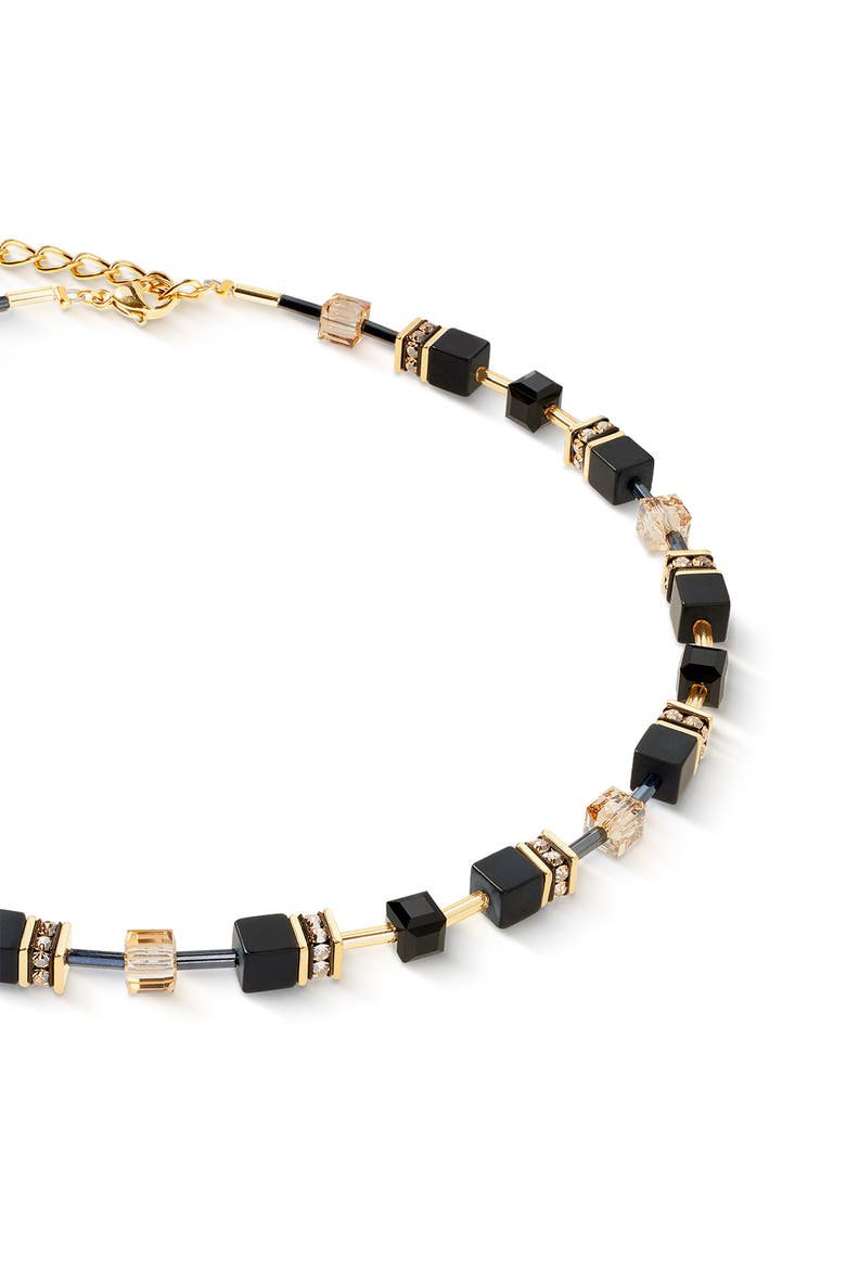 Geocube® Gold Necklace, Alternate, color, Onyx Black