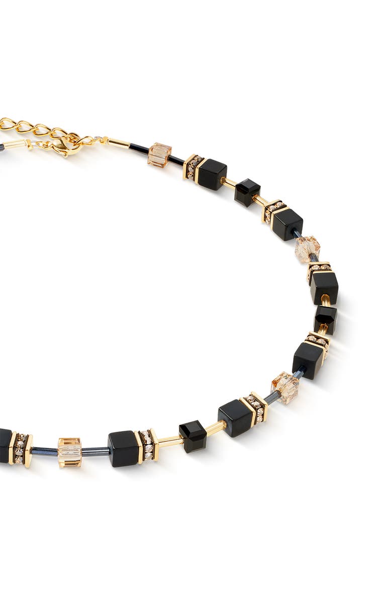 COEUR DE LION Geocube<sup>®</sup> Gold Necklace, Alternate, color, Onyx Black