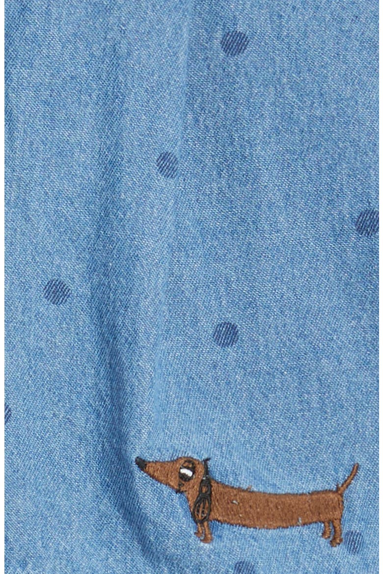 Kids' Dot Denim Shorts, Alternate, color, BLUE