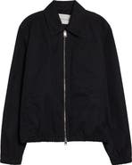 AMI PARIS Embossed Logo Cotton Zip Jacket