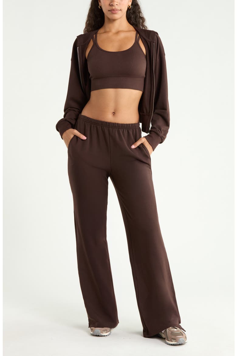 Weekend Wide Leg Sweatpants, Alternate, color, BROWN MOLE'