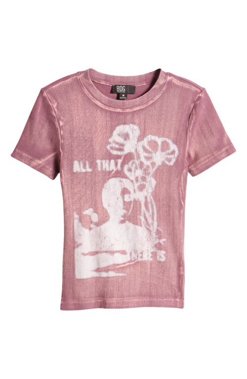 Bdg Urban Outfitters All That There Is Graphic Baby Tee In Purple