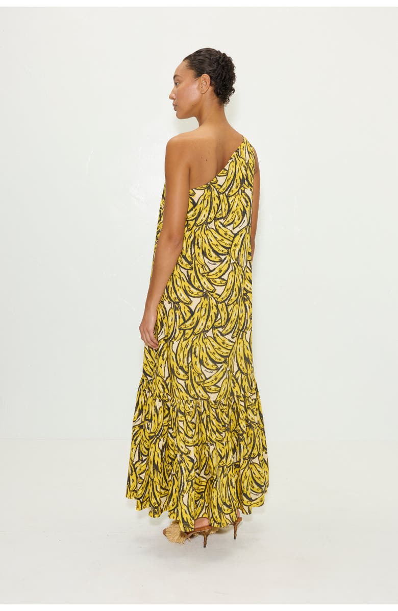 SIMONMILLER Rea Poplin Maxi One Shoulder Dress, Alternate, color, Yellow Bananas