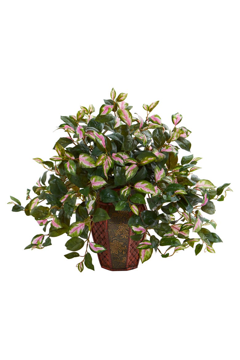 Hoya Artificial Plant in Decorative Planter, Main, color, Green
