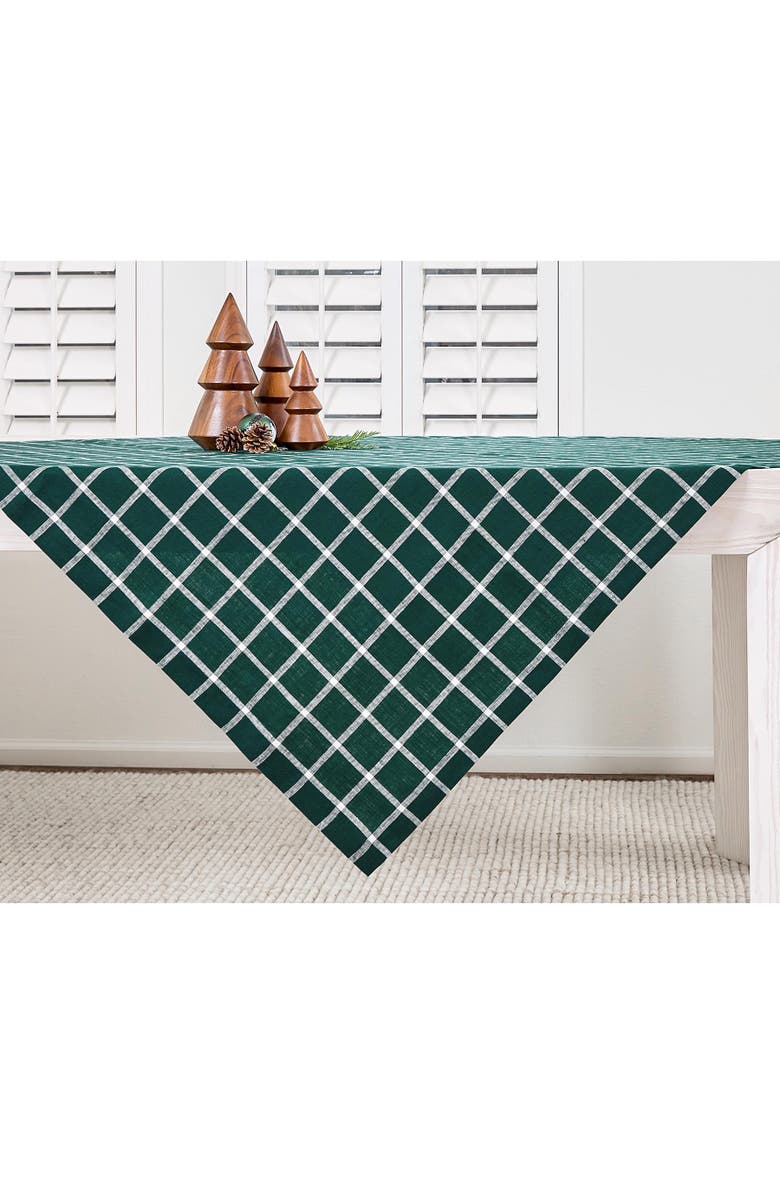 Solino Home Linen Table Throw - Windowpane, 52" x 52" Inch, Alternate, color, 