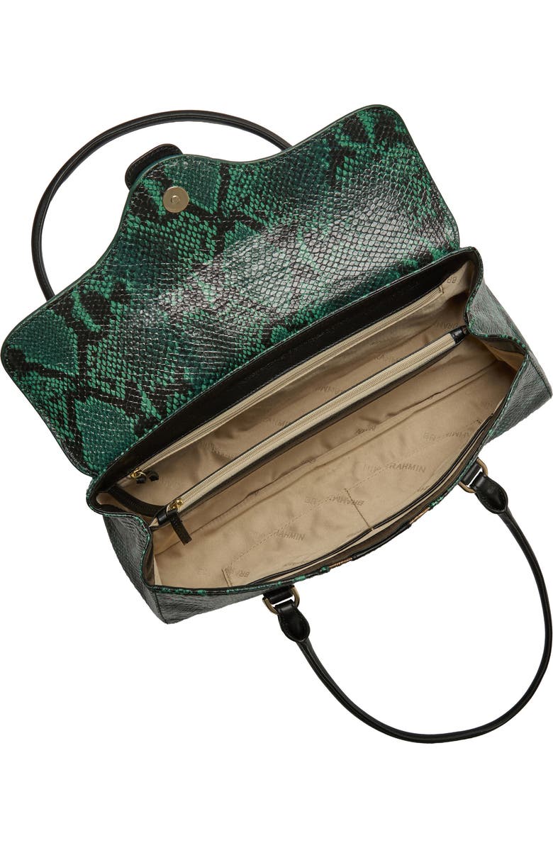 Brahmin Dayan Croc Embossed Leather Satchel, Alternate, color, Multi Venezia