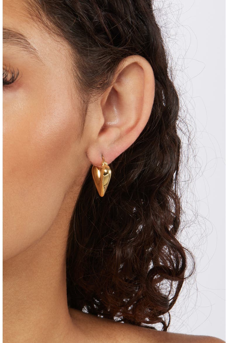 Heart Drop Earrings, Alternate, color, GOLD