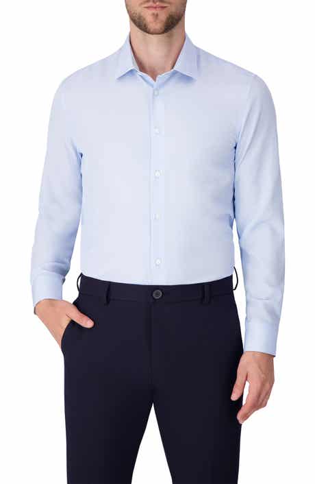 Report Collection Geometric Print Slim Fit Stretch Dress Shirt