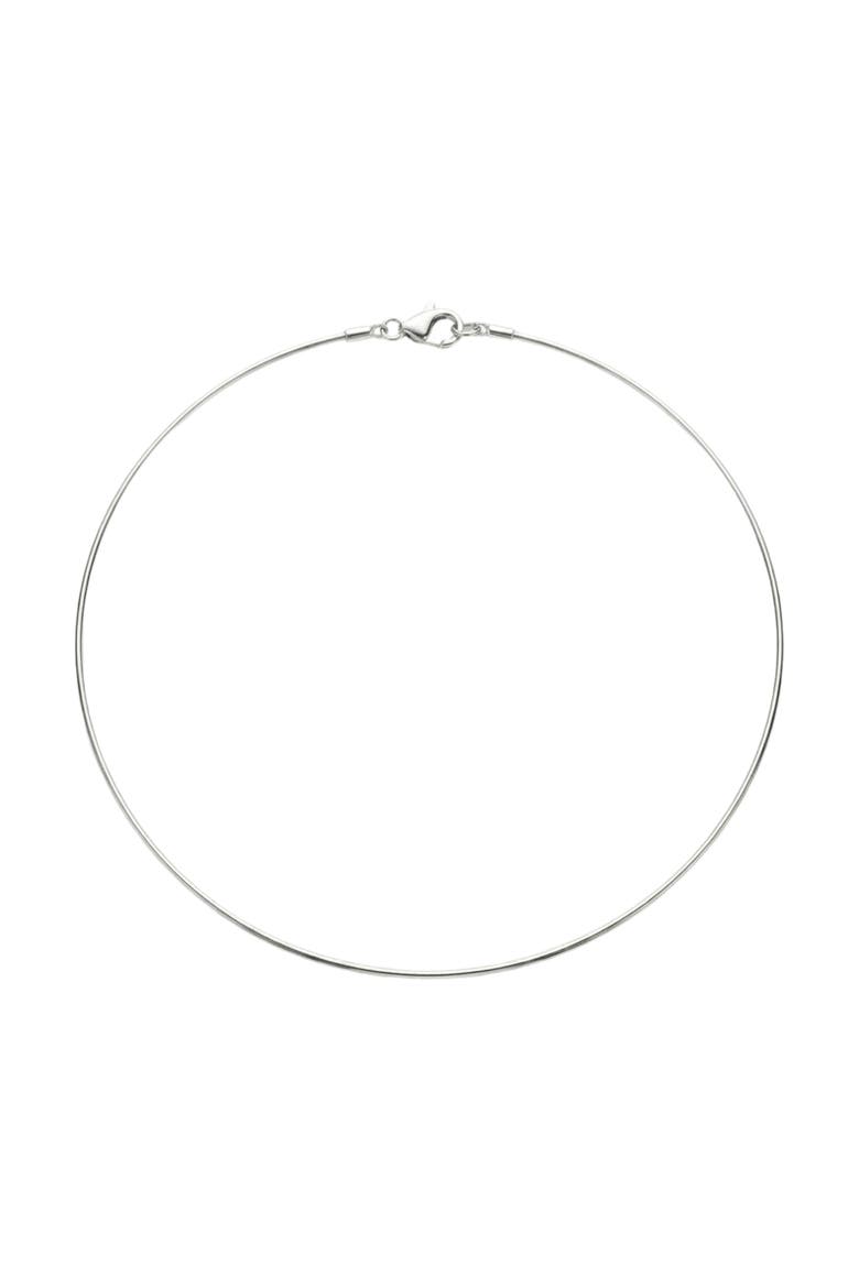 Sterling Silver Rigid Fine Chain Choker Necklace, Main, color, Silver