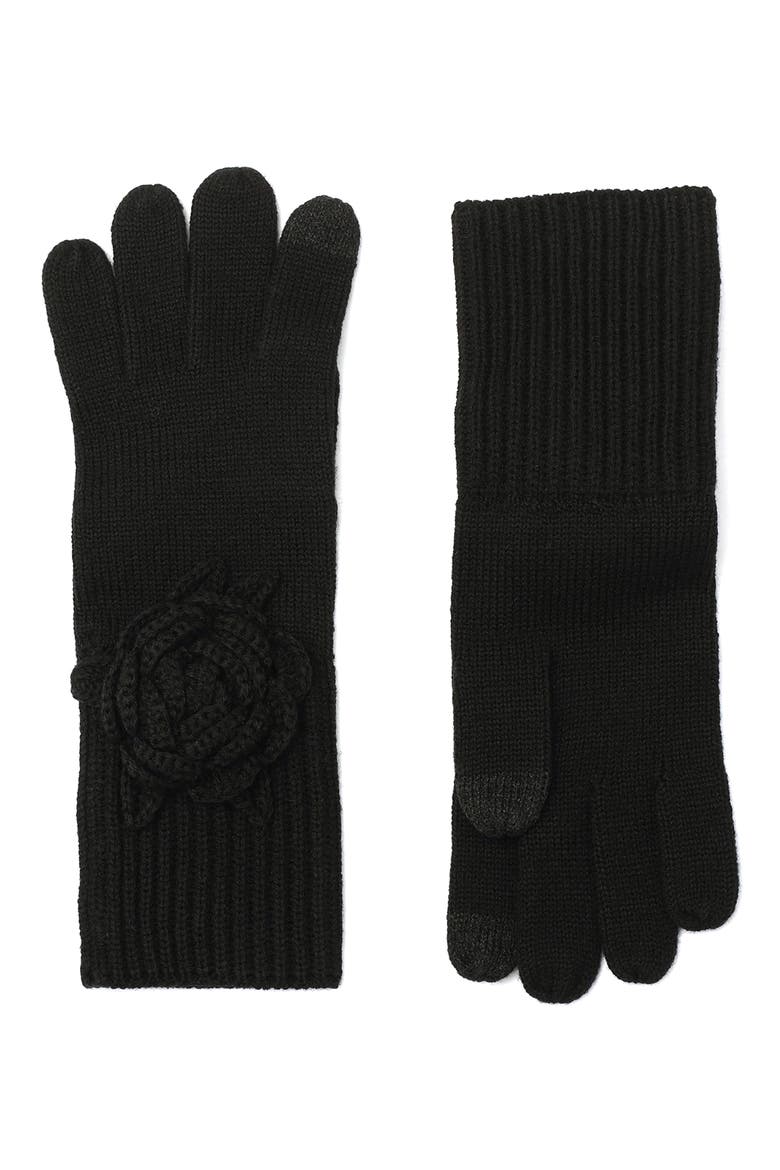 park roses gloves, Alternate, color, BLACK