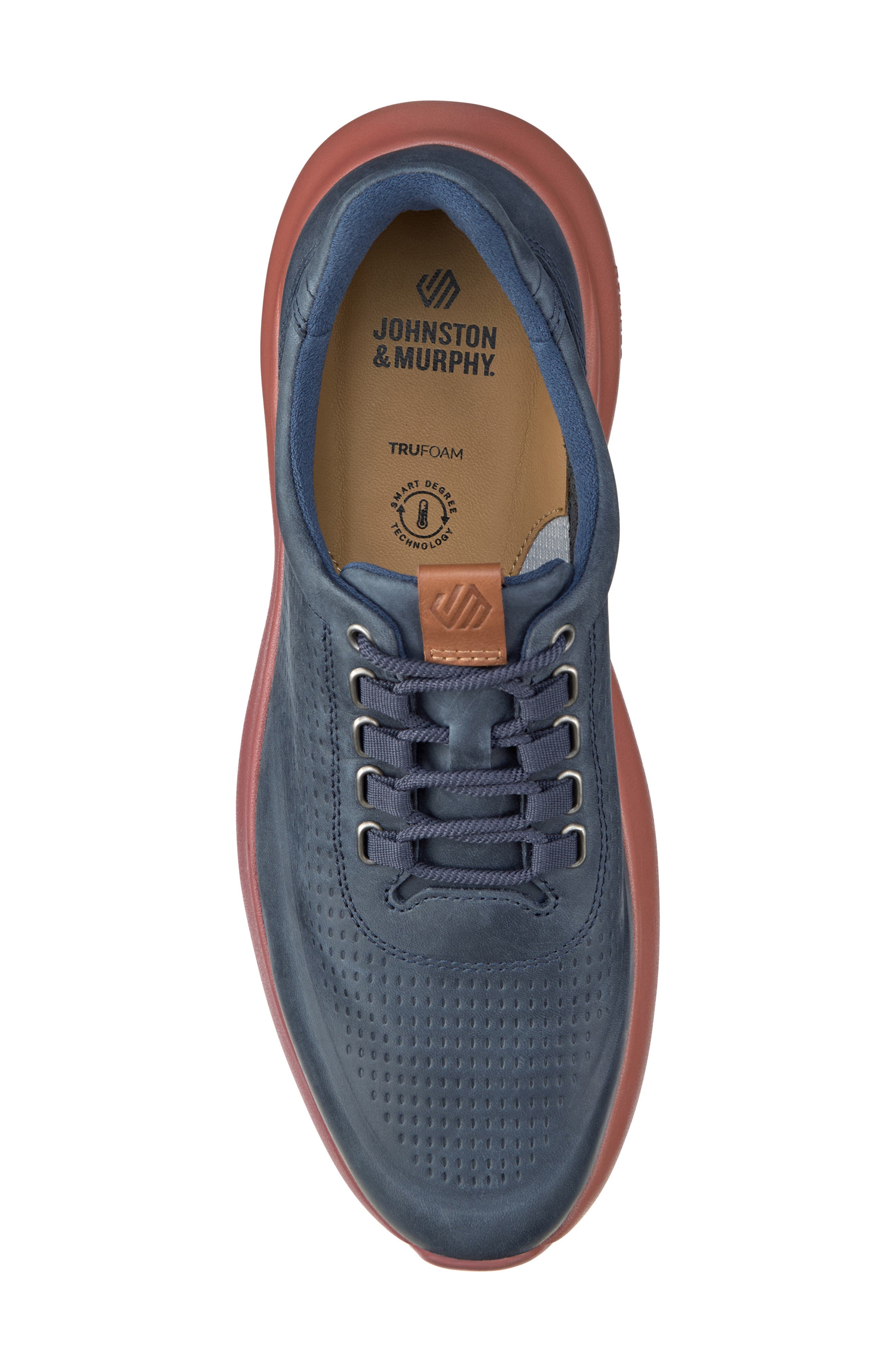 Amherst 2.0 U-Throat Leather Sneaker, Alternate, color, NAVY OILED FULL GRAIN