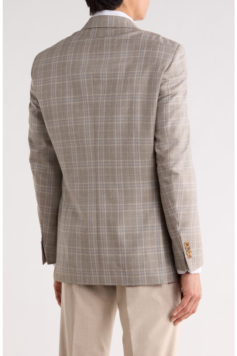 Tan Plaid Wool Blend Sport Coat, Alternate, color, TAN