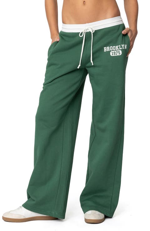 Brookie Wide Leg Cotton Sweatpants