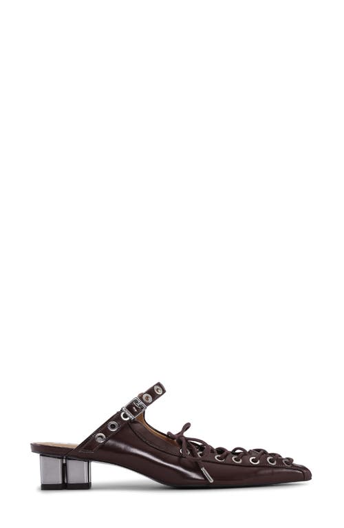 Ganni Eyelets Lace-up Mule
