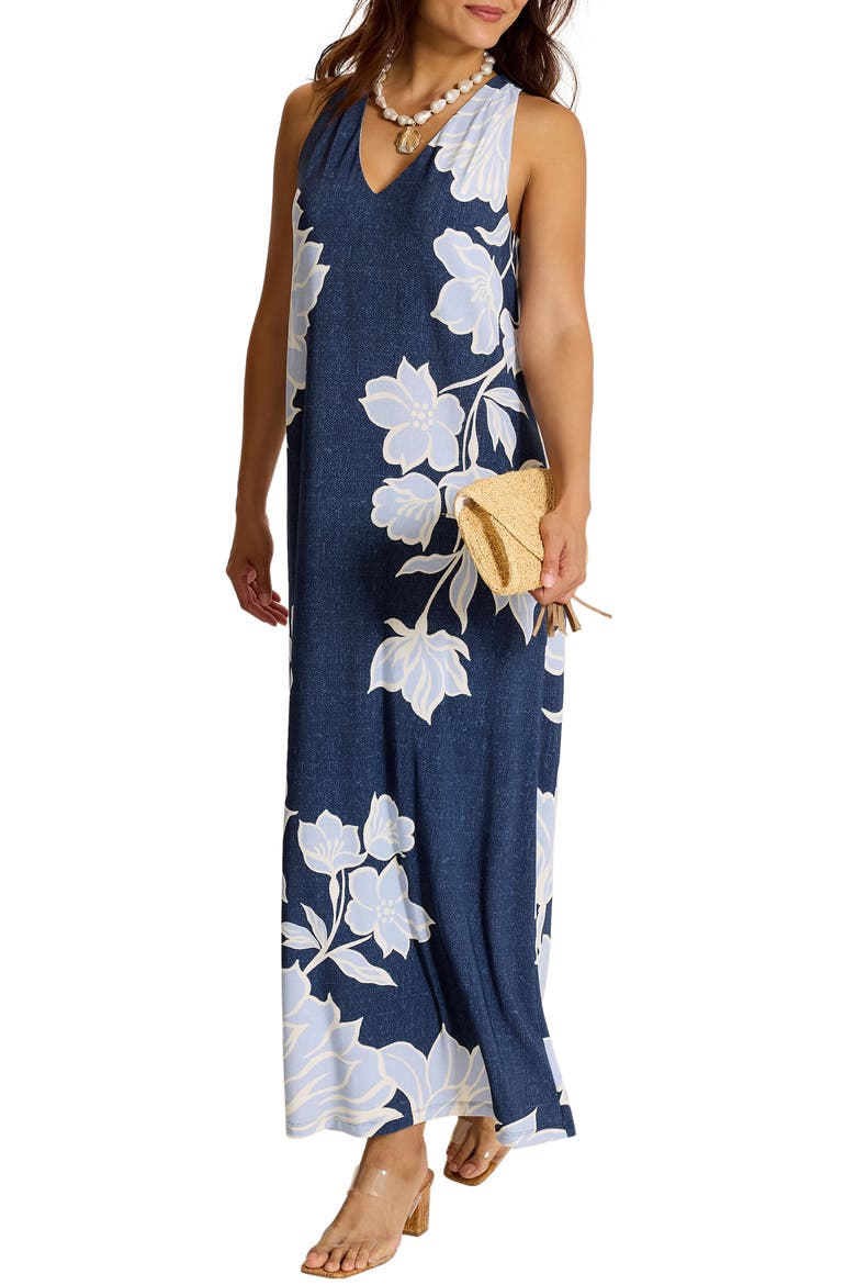 Carmela Breezy Blooms Maxi Dress, Alternate, color, COASTLINE