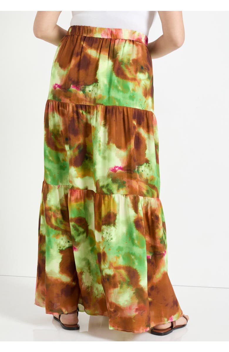 June + Vie High-Slit Maxi Skirt, Alternate, color, Watercolor Tie Dye