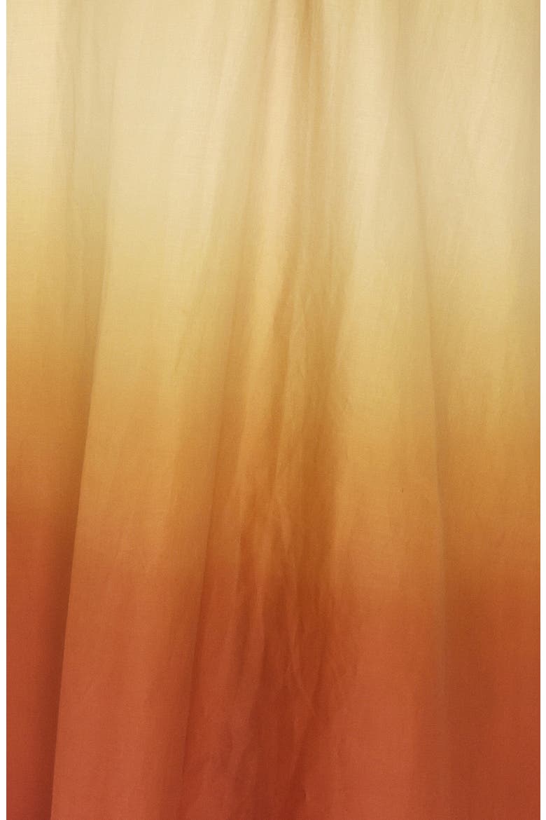 Ombré Halter Neck Cotton Maxi Dress, Alternate, color, OLIVE RUST