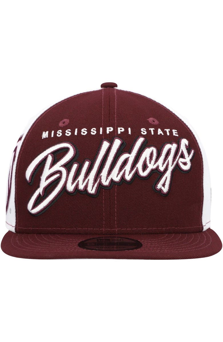 New Era Men's New Era Maroon Mississippi State Bulldogs Outright 9FIFTY Snapback Hat, Alternate, color, Maroon