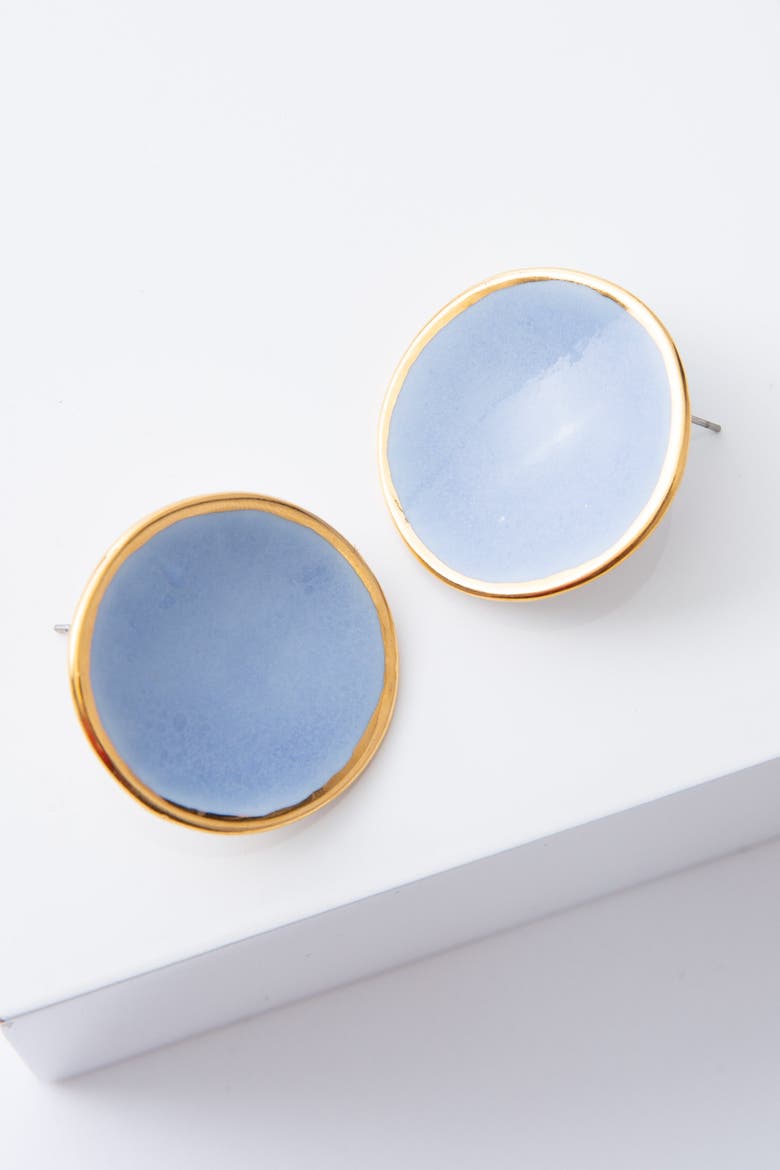 Halo Earrings, Main, color, Blue Sage