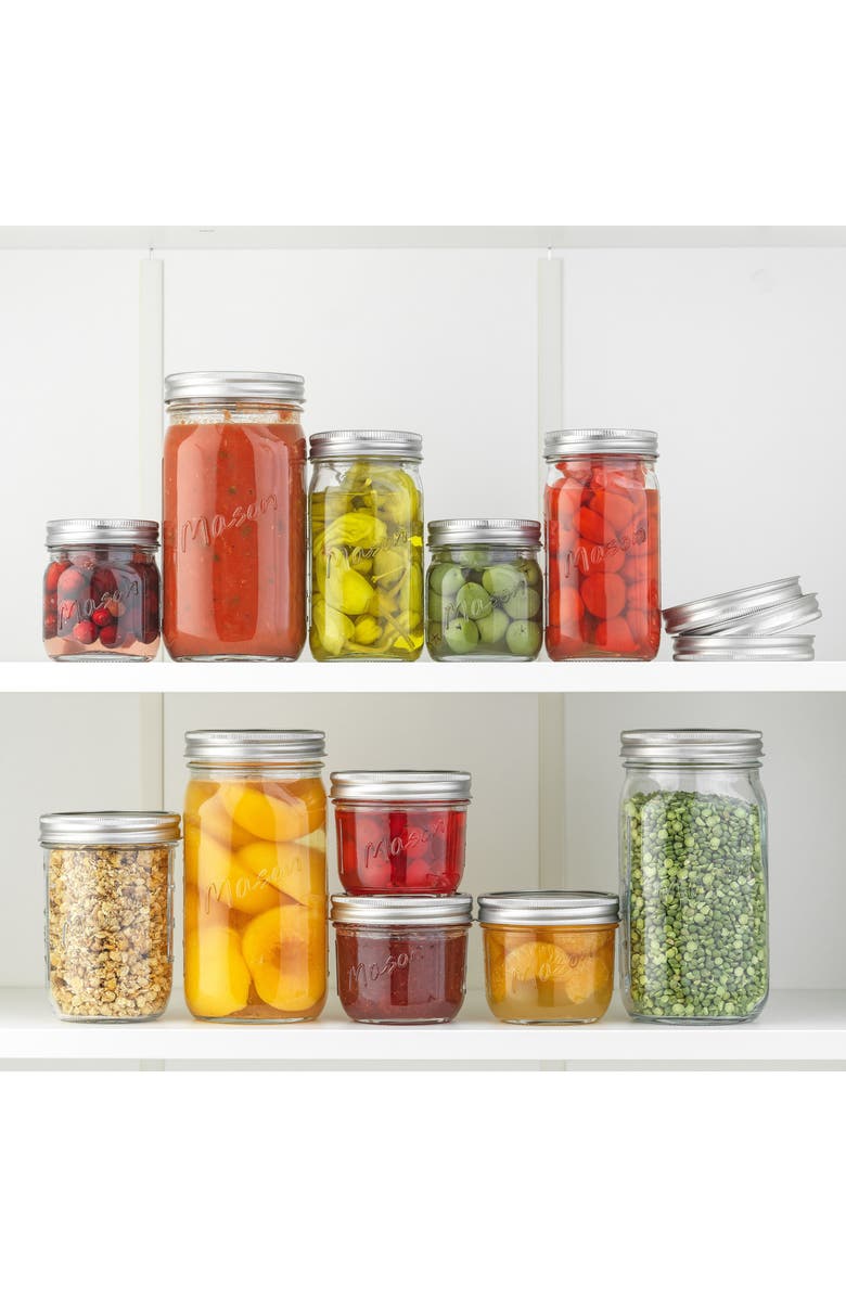 JoyJolt 42-Piece Mason Jars with Airtight Lids, Alternate, color,