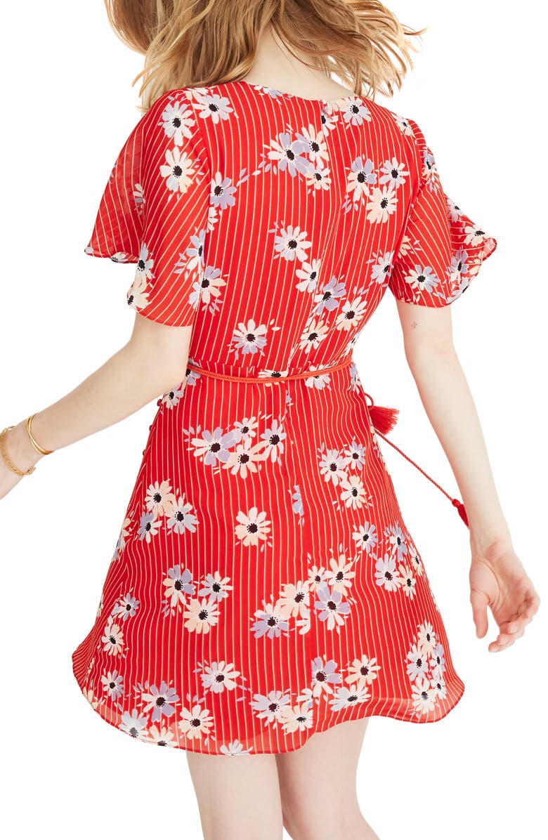 Madewell Daisy Society Button Faux Wrap Dress, Alternate, color,