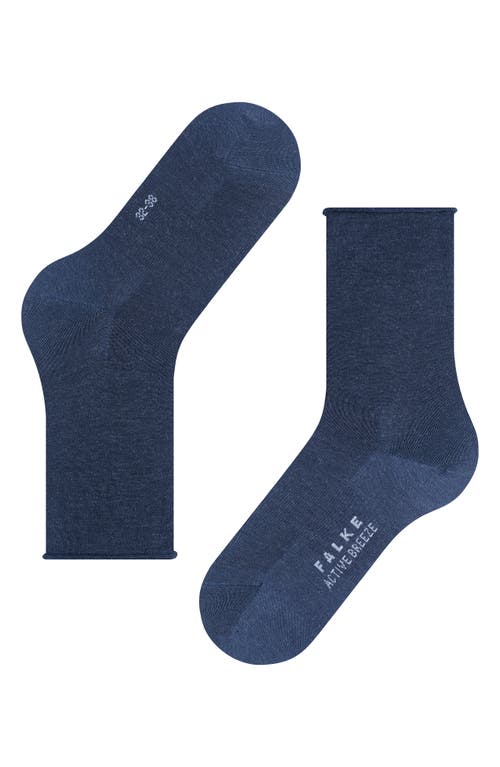Falke Active Breeze Crew Socks In Navy Melange