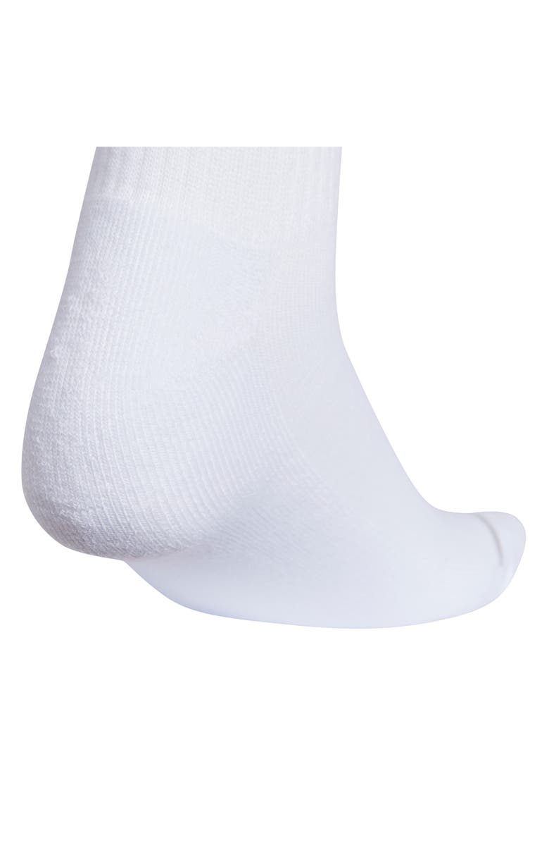 adidas 3-Pack AEROREADY Cushioned High Quarter Socks, Alternate, color, White