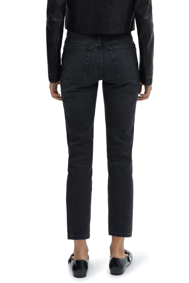 Slim Fit Crop Jeans, Alternate, color, BLACK DENIM