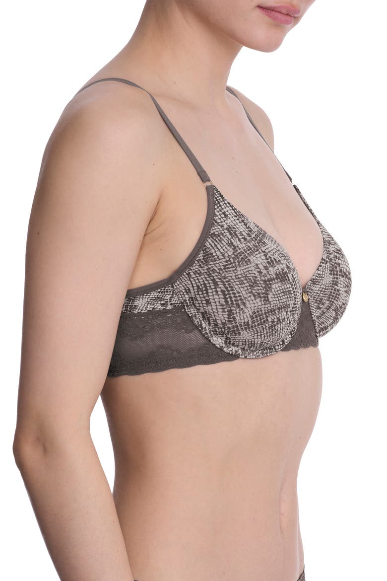 Bliss Perfection Comfort T-Shirt Bra, Alternate, color, CHARCOAL PYTHON