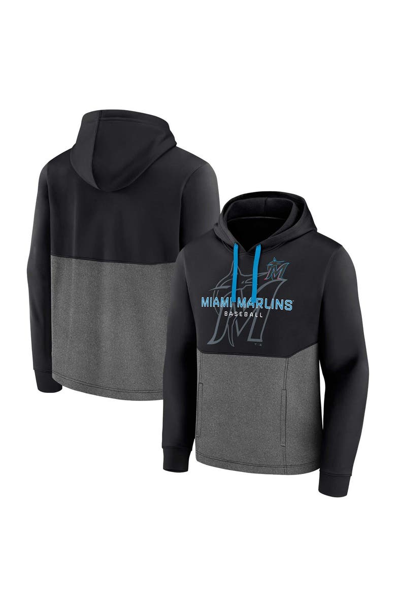 FANATICS Men's Fanatics Branded Black Miami Marlins Call the Shots Pullover Hoodie, Alternate, color, 