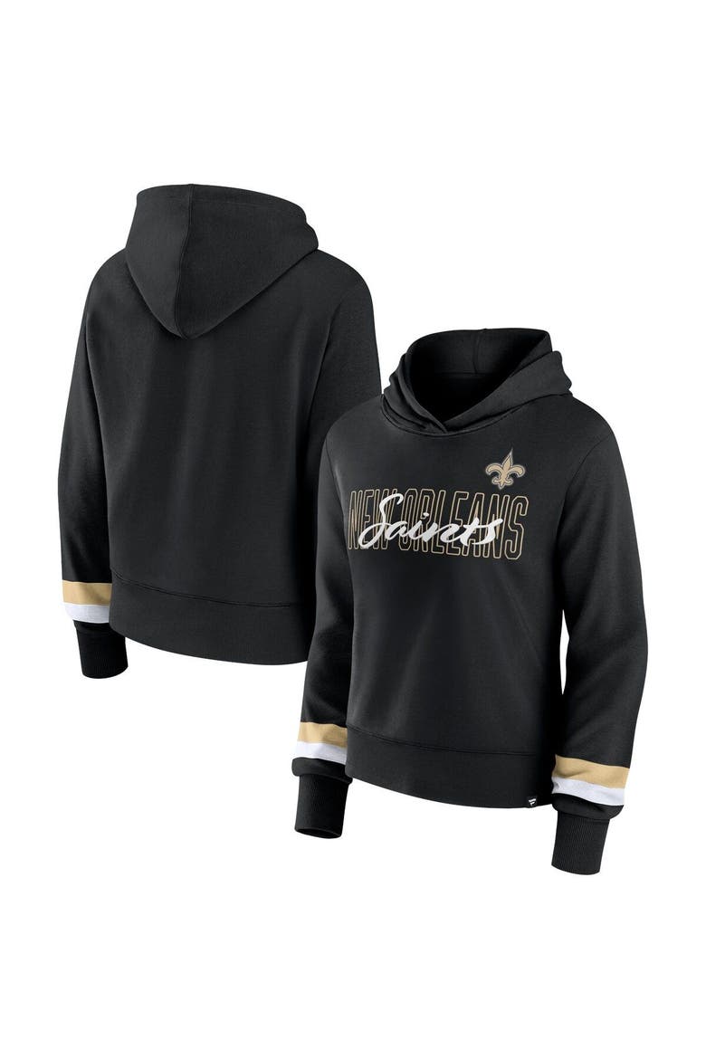 Women's Fanatics Branded  Black New Orleans Saints Over Under Pullover Hoodie, Main, color, Black