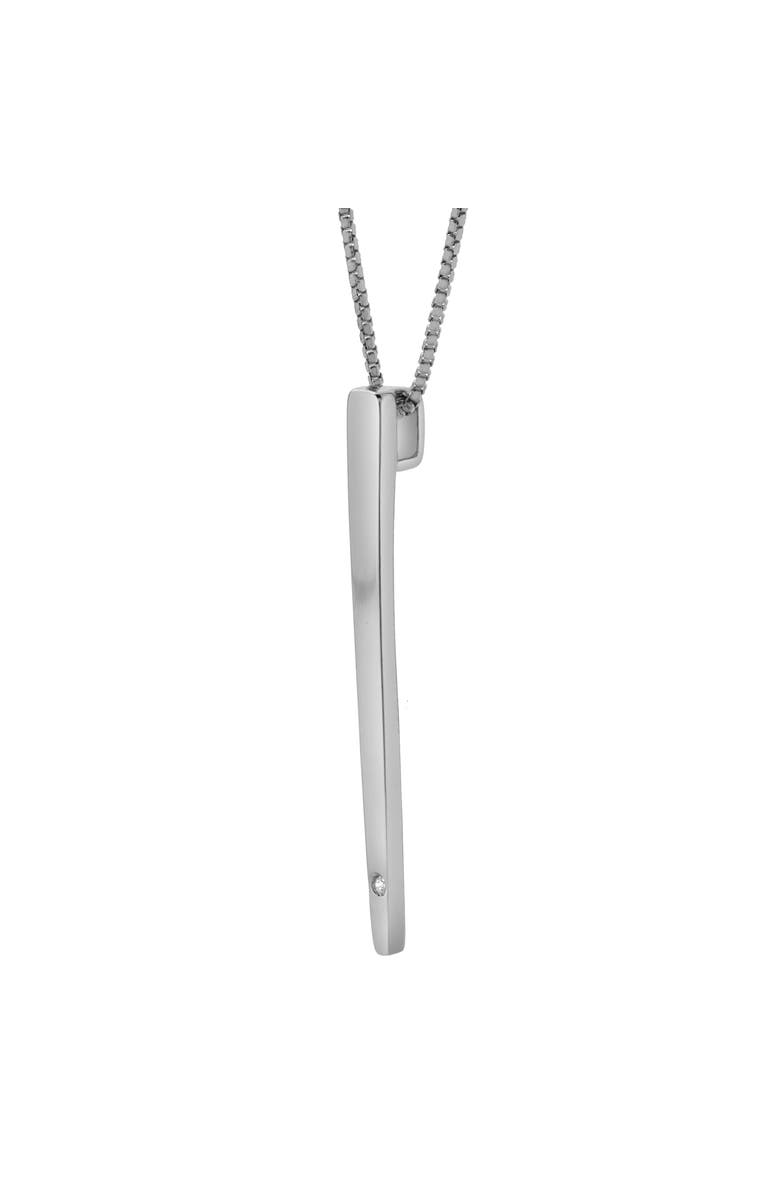 LuvMyJewelry Kira Sterling Silver 0.08 Ct Diamond Bar Pendant, Main, color, 925 Sterling Silver