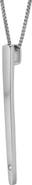 LuvMyJewelry Kira Sterling Silver 0.08 Ct Diamond Bar Pendant