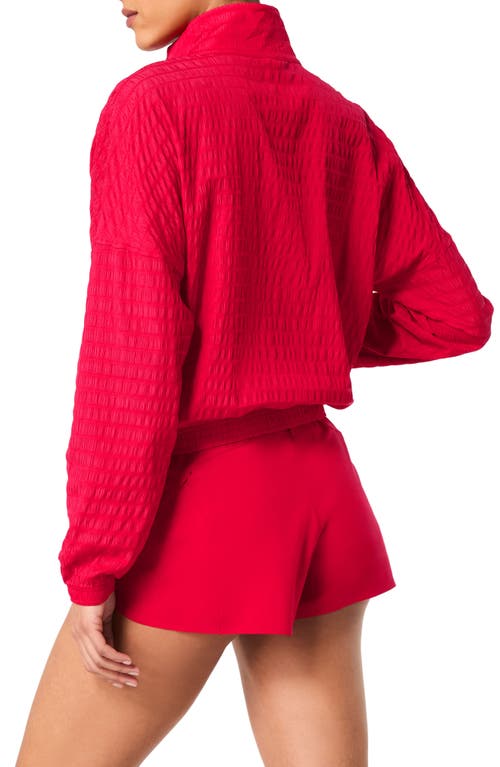 Spanx ® Active Run Water Resistant Half-zip Jacket In Red