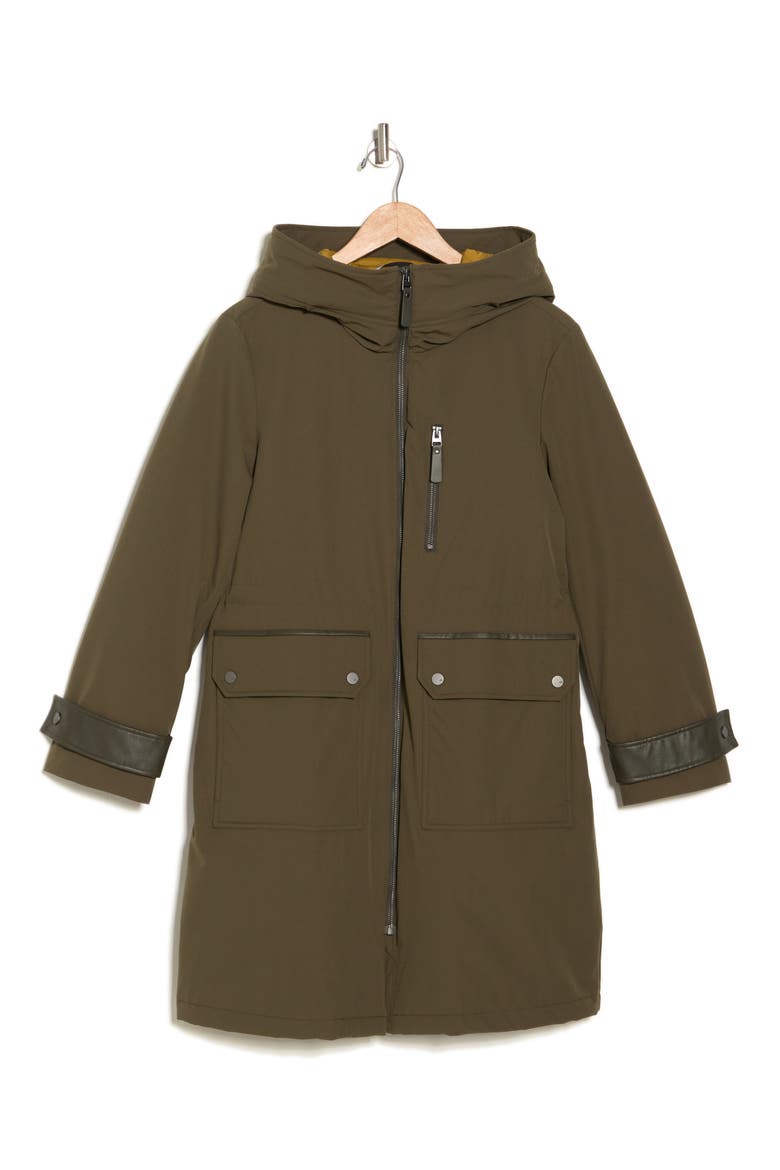 Water Resistant Hooded Jacket, Alternate, color, ARTICHOKE