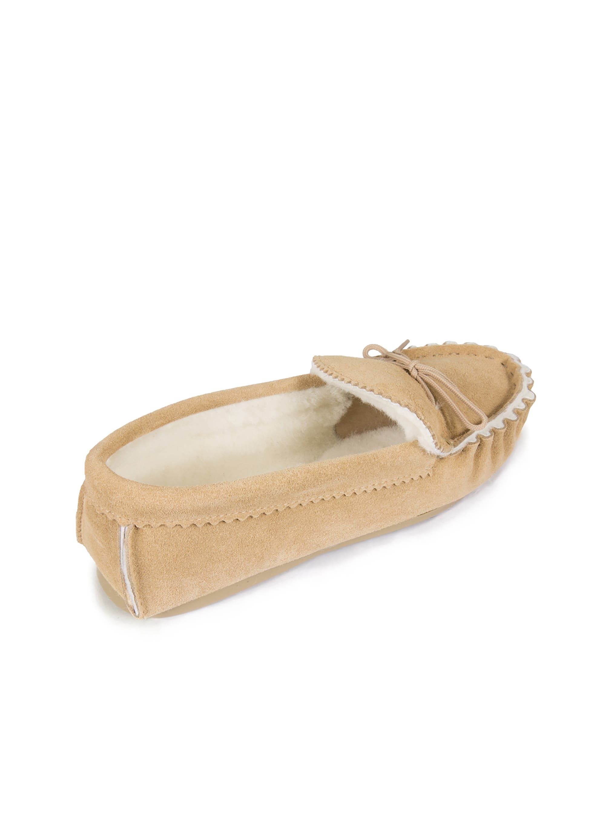 Celtic & Co. Loafer Moccasin Slippers, Alternate, color, Camel