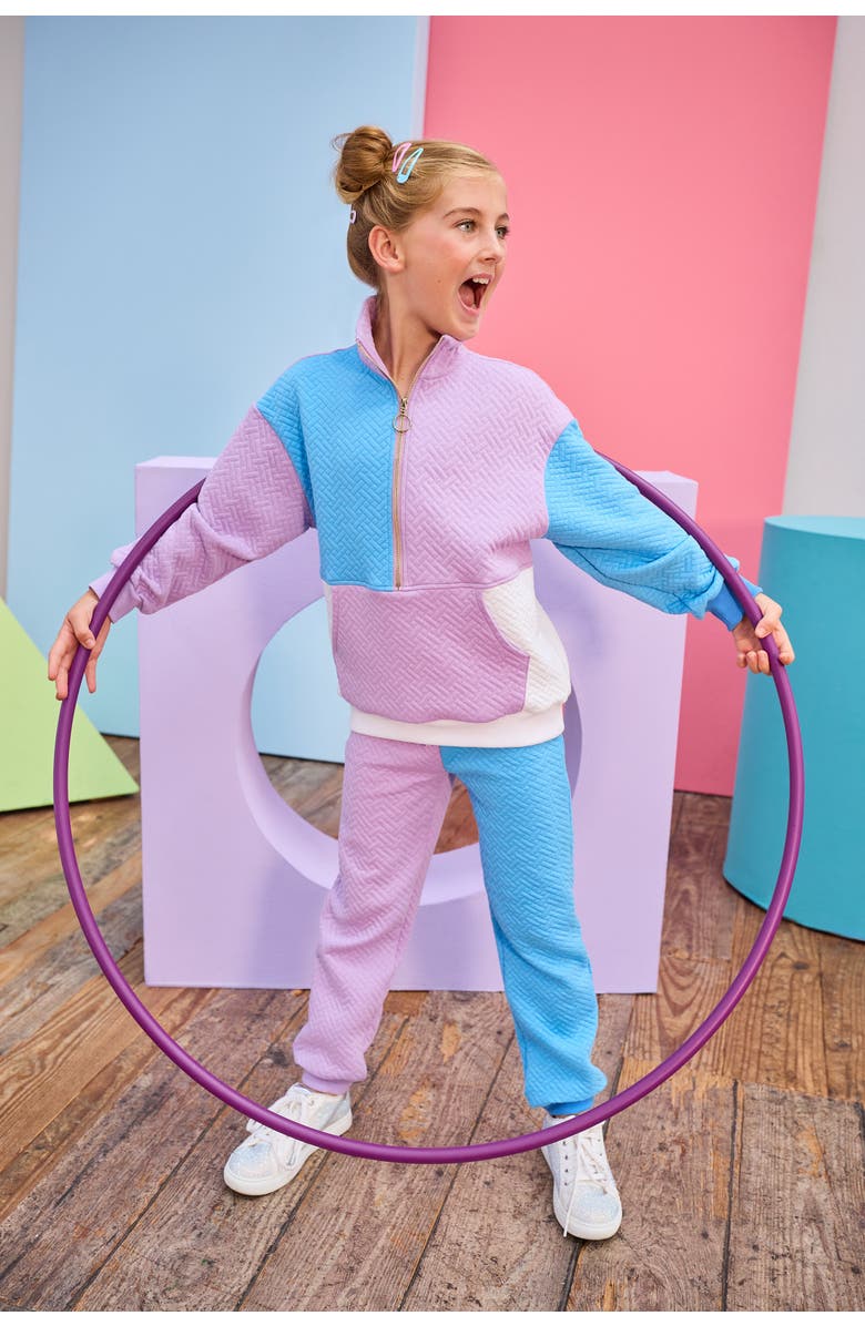 BISBY Kids' Color Block Pullover, Alternate, color, Lavender & Blue