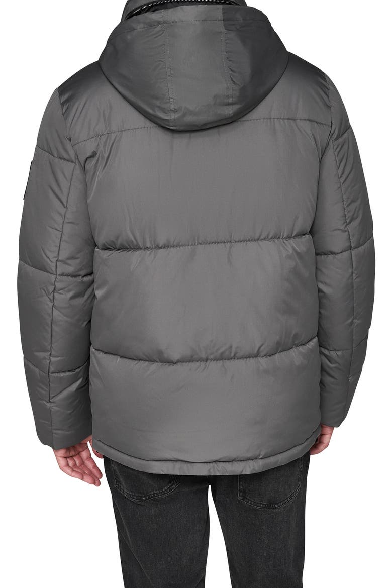 Quilted Puffer Jacket, Alternate, color, GREY