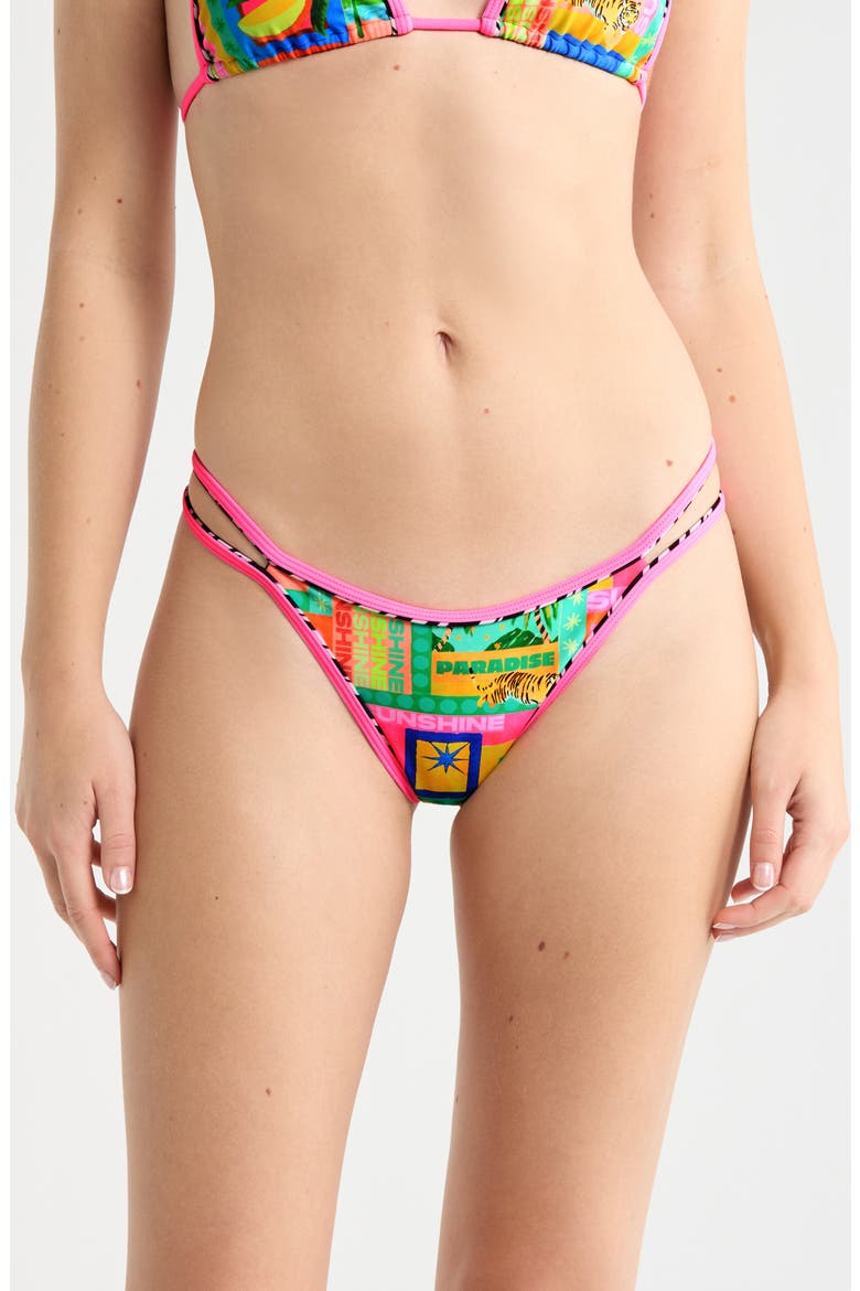 Double Bind Strappy Bikini Bottoms, Main, color, SUN HONEY