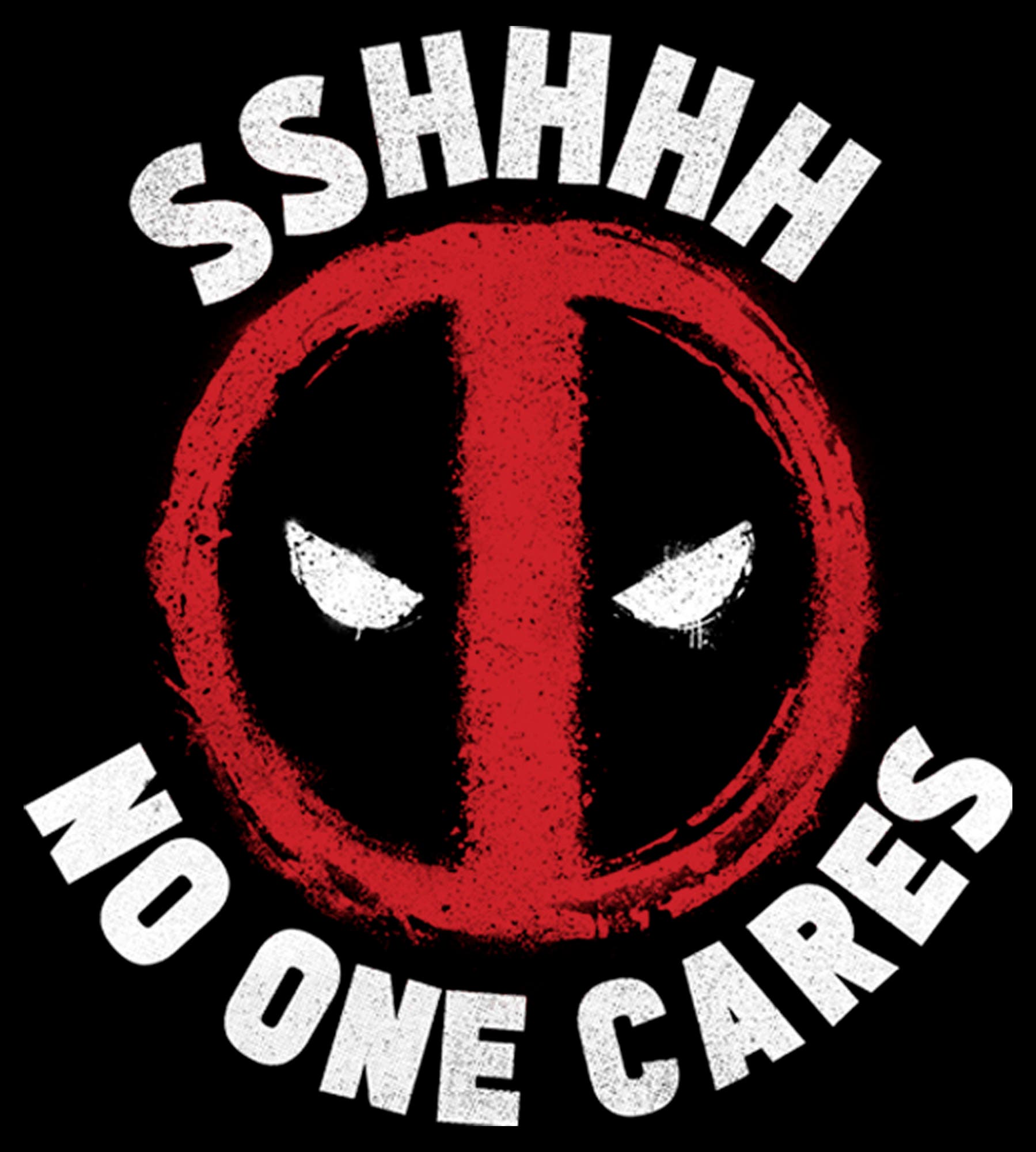 Men's Marvel Deadpool Sshhhh... No One Cares  Graphic T-Shirt - image 2