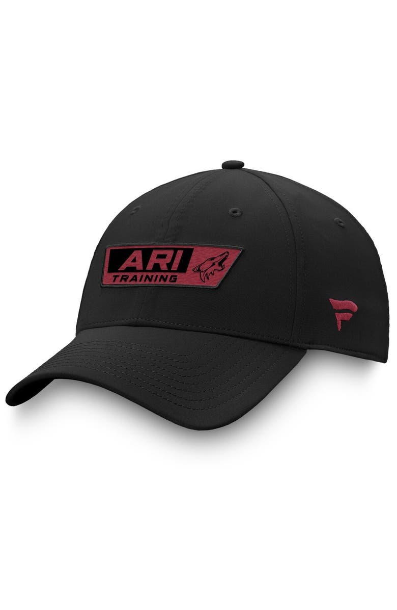 FANATICS Men's Fanatics Branded Black Arizona Coyotes Authentic Pro Training Camp Practice Flex Hat, Main, color, 
