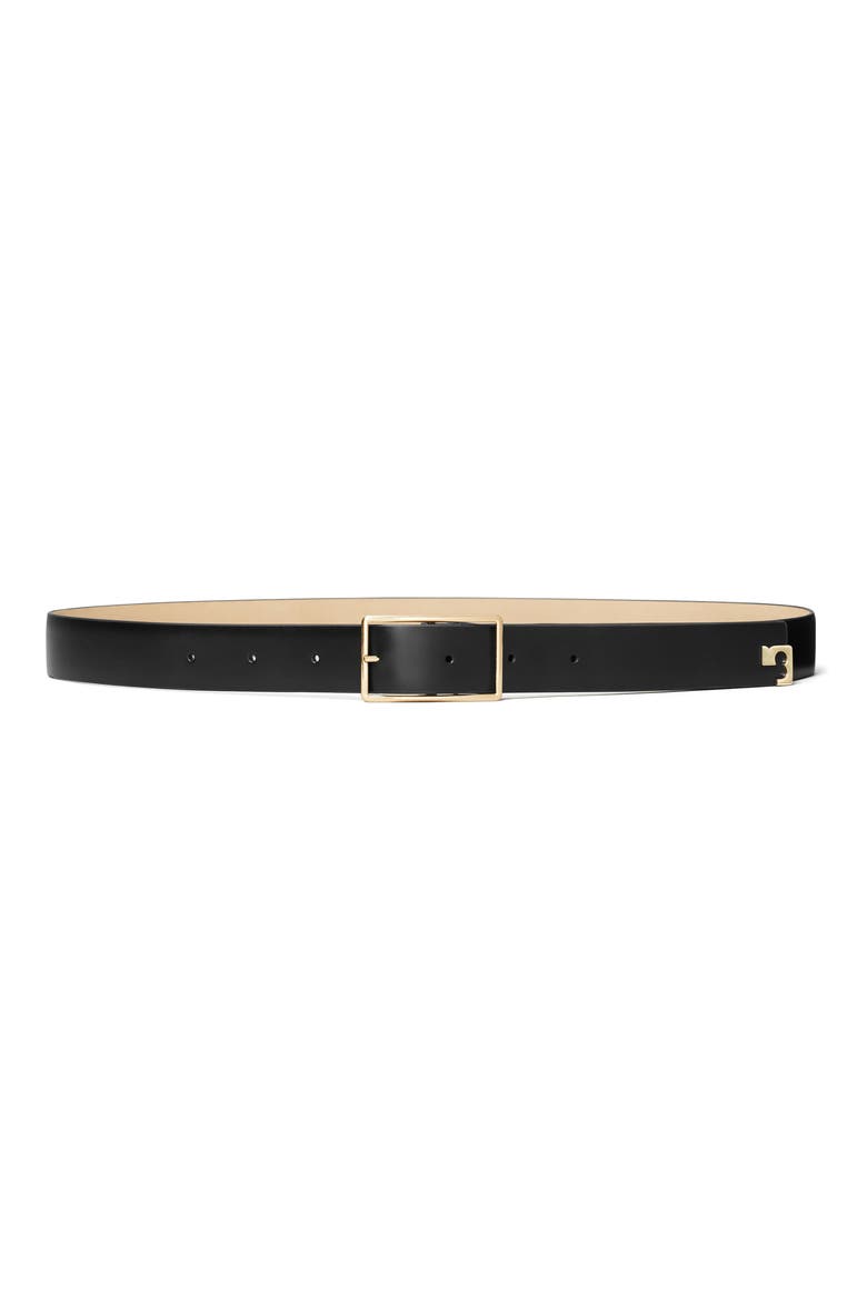 Gigi Leather Belt, Alternate, color, BLACK / GOLD