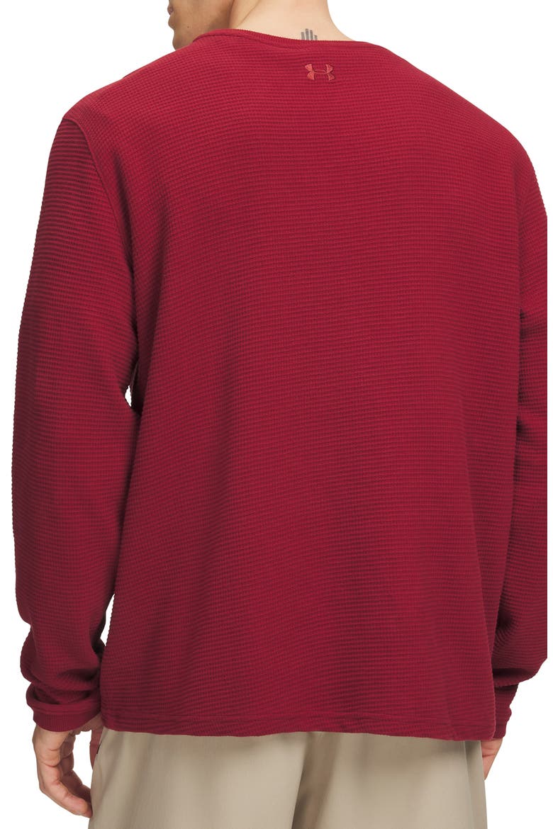 Expanse Waffle Crewneck Long Sleeve T-Shirt, Alternate, color, CARDINAL RED