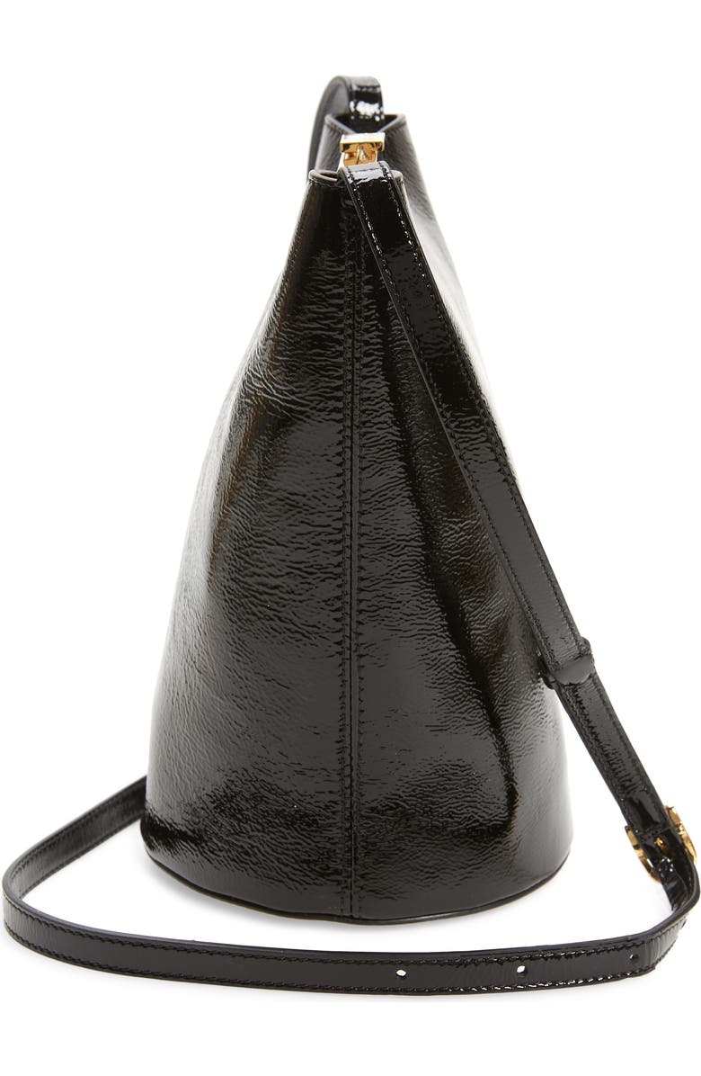 Khaite Etta Patent Leather Shoulder Bag, Alternate, color,