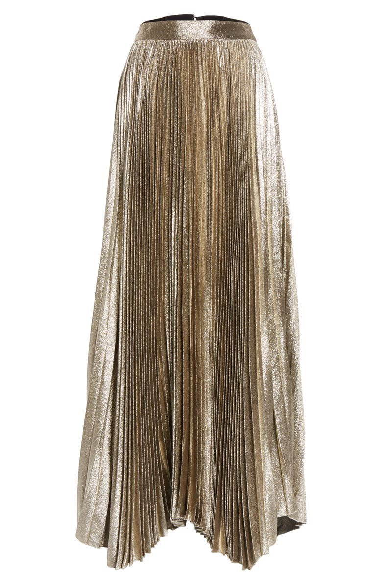 Alice + Olivia Katz Pleated Maxi Skirt, Alternate, color, 
