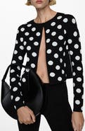 MANGO Polka Dot Cardigan