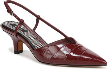 Vince Levvy Slingback Pointed Toe Kitten Heel Pump (Women) | Nordstrom