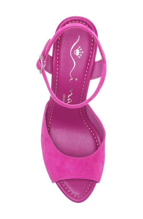 Nina Rock Sandal In Pink Ruby